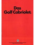 1985 VOLKSWAGEN GOLF CABRIOLET BROCHURE DUITS, Ophalen of Verzenden