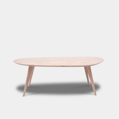 Tafel organisch eikenhout - Hout Onderstel - Onbehandeld, Huis en Inrichting, Tafels | Eettafels
