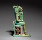 Oud-Egyptisch Faience Amulet van de godin Sekhmet. Late, Verzamelen