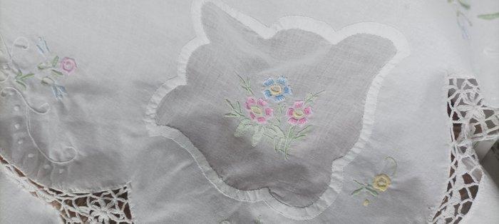 Schitterende, enorme linnen handdoek met prachtige, Antiek en Kunst, Antiek | Tapijten, Tafelkleden en Textiel