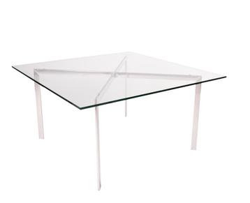 Salontafel Barcelona Pavillion 90cm transparant, Verzenden