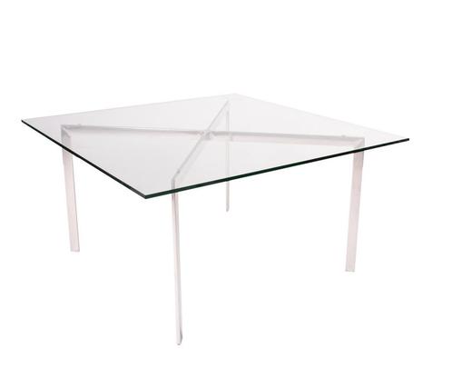Salontafel Barcelona Pavillion 90cm transparant, Huis en Inrichting, Tafels | Salontafels, Nieuw, Verzenden