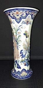Vieux Rhodes Boch - Vaas - Porselein - Peacock Trumpet vase, Antiek en Kunst