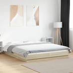 vidaXL Bedframe bewerkt hout sonoma eikenkleurig 160x200 cm, Huis en Inrichting, Slaapkamer | Bedden, Verzenden, Nieuw