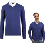 2dekans | Milanoro - Herenpullover met overhemdkraag - Blauw, Vêtements | Hommes, Chemises, Ophalen of Verzenden
