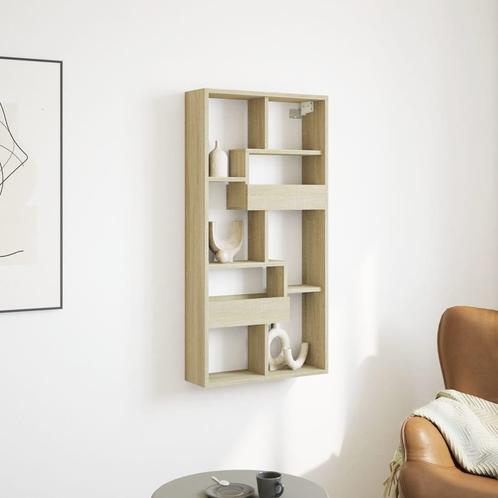 vidaXL Wandkast 50x15x100 cm bewerkt hout sonoma, Maison & Meubles, Armoires | Armoires murales, Envoi
