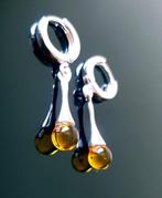 Natuurlijke Baltische amber oorbellen met fossiel, Verzamelen