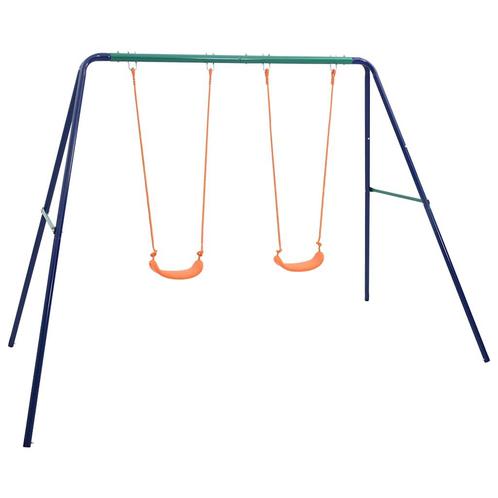 vidaXL Schommelset met 2 zitjes staal, Kinderen en Baby's, Speelgoed | Buiten | Speeltoestellen, Nieuw, Verzenden