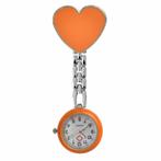 Fako® - Verpleegstershorloge - Hart - Oranje, Handtassen en Accessoires, Horloges | Dames, Verzenden, Nieuw