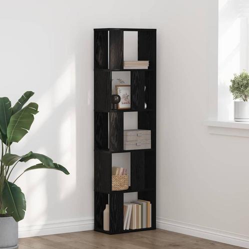 vidaXL Boekenkast Zwart eiken 45 x 23.5 x 162.5 cm Bewerkt, Huis en Inrichting, Kasten | Boekenkasten, Nieuw, Verzenden
