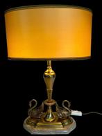 Staande lamp - Koper, Marmer, Satijn - tafellamp, Antiquités & Art, Curiosités & Brocante