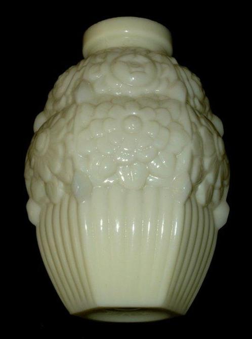 Made in France - Vaas - Opaline glas - Art Deco uranium glas, Antiek en Kunst, Kunst | Designobjecten