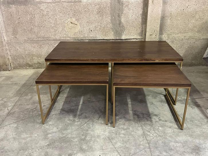 Salontafel 3 delig, Huis en Inrichting, Tafels | Salontafels, Gebruikt, Overige houtsoorten, Ophalen