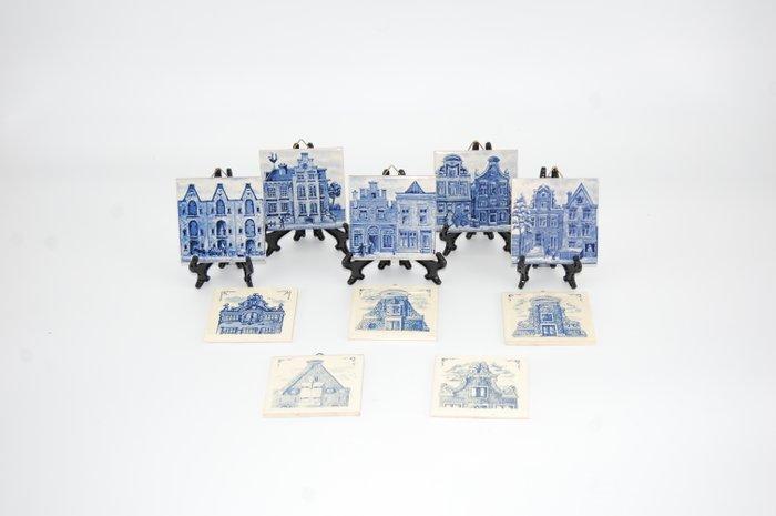 Tegel (10) - Goedewaagen - KLM - 1980-1990 - 7,5 cm x 7,5 cm, Antiek en Kunst, Antiek | Glaswerk en Kristal