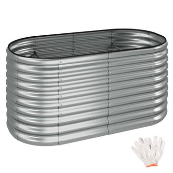 tectake Hoge plantenbak Flormma, 804l, verzinkt, 160x80x80cm, Tuin en Terras, Verzenden, Nieuw