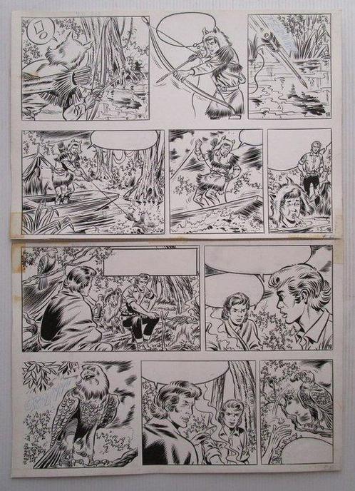 Bessy 114 - Originele pagina (p.5) - De opgejaagden - 1, Boeken, Stripverhalen