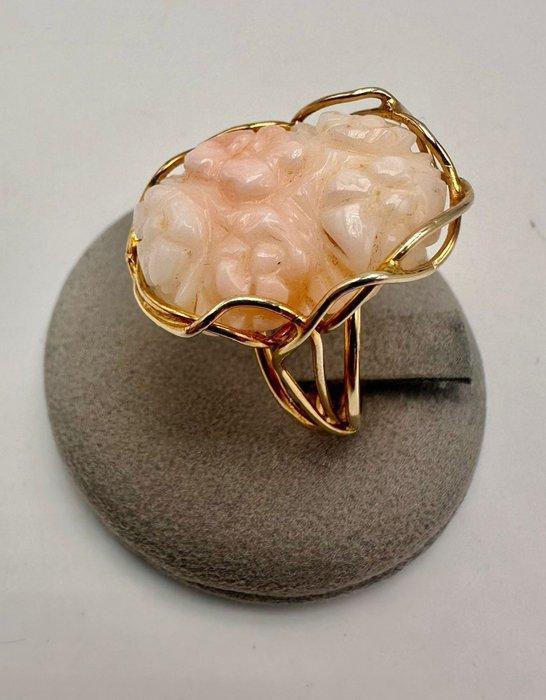 Zonder minimumprijs - Ring Zilver Koraal, Handtassen en Accessoires, Ringen