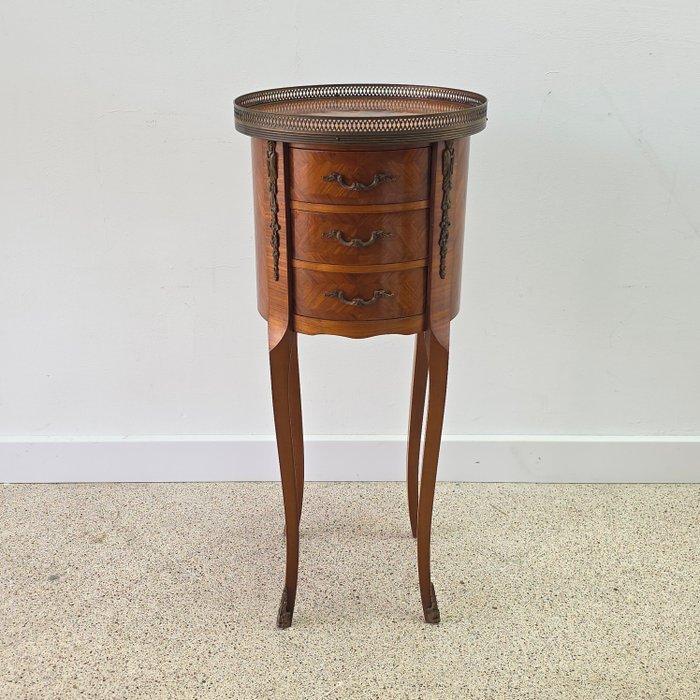 Table dappoint - Bois, Ronce - commode incrustée à 3, Antiek en Kunst, Antiek | Overige Antiek