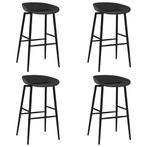 vidaXL Chaises de bar lot de 4 noir, Maison & Meubles, Verzenden, Neuf