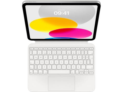 Apple iPad (2022/2024) - Magic Keyboard Folio - Ingebouwde, Computers en Software, Toetsenborden, Zo goed als nieuw, Verzenden