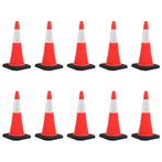 vidaXL Verkeerskegels met zware basis 10 st reflecterend 75, Verzenden, Nieuw