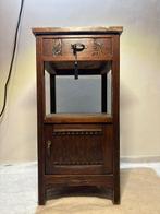Kast - Art Deco Kastje met Marmeren Top - Hout, Marmer
