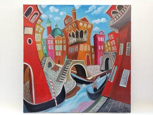 Elena Khmeleva (1966) - Canals of Venice. Œuvre originale,, Antiek en Kunst, Kunst | Schilderijen | Modern
