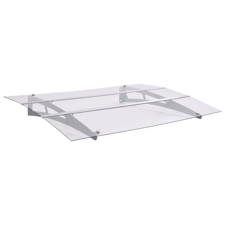 vidaXL Deurluifel 120x90 cm polycarbonaat zilverkleurig en, Tuin en Terras, Zonneschermen, Nieuw, Verzenden