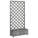 Plantenbak met Latwerk Grijs - - Super Retour Deal - Sla..., Tuin en Terras, Verzenden, Nieuw, 60 tot 100 cm, 60 cm of meer