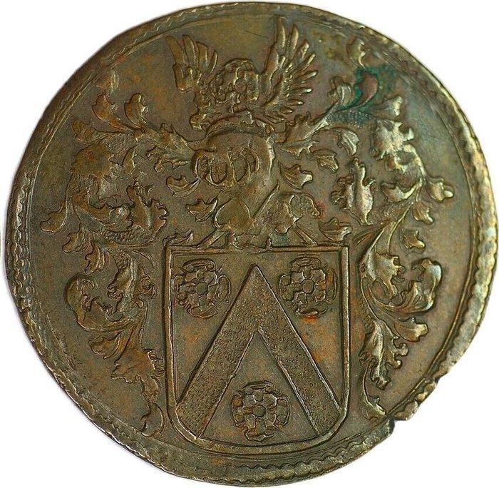 Brussels Jeton 1680 - Brussels - War against the Turks (Free, Postzegels en Munten, Munten en Bankbiljetten | Toebehoren