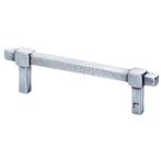 Meubelgreep Jolie Cross 96 mm oud zilver, Klink of Kruk