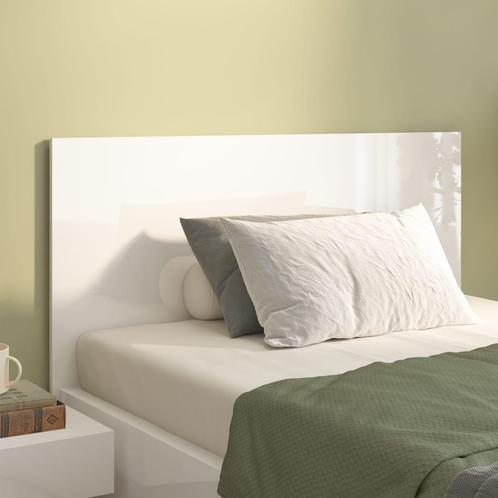 vidaXL Hoofdbord 120x1,5x80 cm bewerkt hout hoogglans wit, Huis en Inrichting, Slaapkamer | Bedden, Nieuw, Verzenden