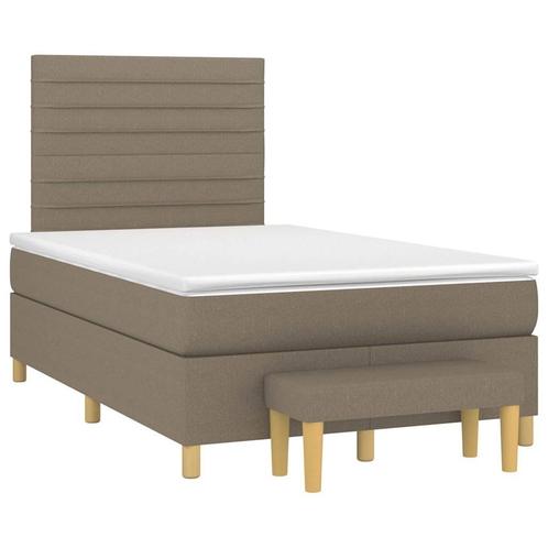 vidaXL Sommier à lattes de lit avec matelas taupe, Maison & Meubles, Chambre à coucher | Lits, Neuf, Envoi