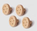 Set van 4 leuke houten kledinghaken (kapstok voor jas en ta, Verzenden, Nieuw