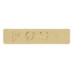Homebox buitenklep glanzend messing ’Post’ front, Doe-het-zelf en Bouw, Ophalen of Verzenden, Nieuw, Koper of Messing, Overige typen