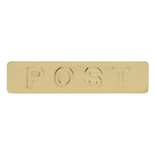 Homebox buitenklep glanzend messing ’Post’ front, Doe-het-zelf en Bouw, Hang- en Sluitwerk, Overige typen, Nieuw, Koper of Messing