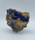 Azurite cristallisée avec malachite et limonite – Maroc- 312, Collections, Minéraux & Fossiles