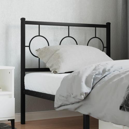 vidaXL Hoofdbord 90 cm metaal zwart, Maison & Meubles, Chambre à coucher | Lits, Envoi