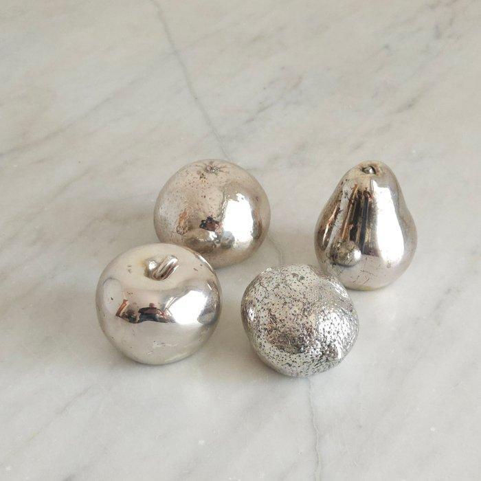 sculptuur, frutta - 6 cm - 800 - 925 laminato, Antiek en Kunst, Antiek | Zilver en Goud