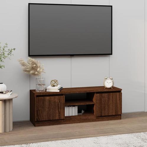 vidaXL Meuble TV avec porte Chêne marron 102x30x36 cm, Maison & Meubles, Armoires | Mobilier de télévision, Neuf, Envoi