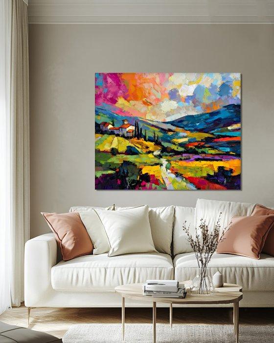 Michael Mey - Tuscanian Views II - XL, Antiek en Kunst, Kunst | Schilderijen | Modern