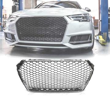 Calandre Pour Audi A4 B9 15-19 Look Rs Chromé Noir, Verzenden