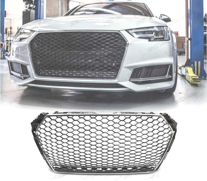 Calandre Pour Audi A4 B9 15-19 Look Rs Chromé Noir, Autos : Pièces & Accessoires, Carrosserie & Tôlerie, Envoi