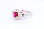 Ring Platina - 1.11ct. tw. Robijn - Diamant, Nieuw