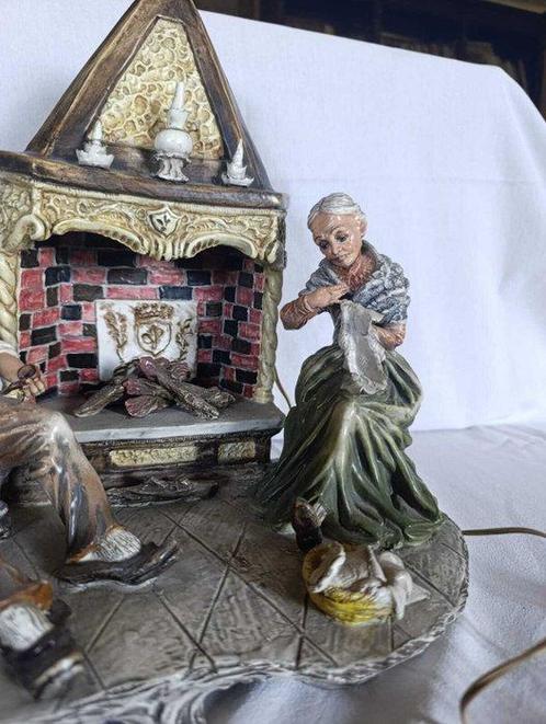Capodimonte, C. Mollica - Carlo Mollica - Beeld, Gli anziani, Antiek en Kunst, Antiek | Glaswerk en Kristal