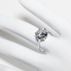 Zonder Minimumprijs - Verlovingsring - 18 karaat Witgoud -, Handtassen en Accessoires