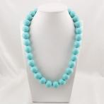Turquoise - Zilver - Halsketting - ambachtelijke productie