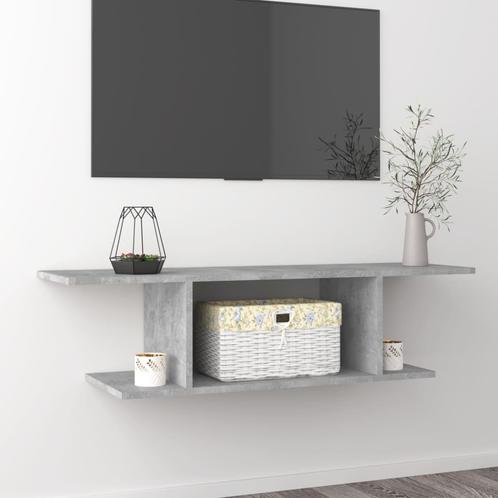 vidaXL Tv-wandmeubel 103x30x26,5 cm betongrijs, Huis en Inrichting, Kasten |Televisiemeubels, Nieuw, Verzenden