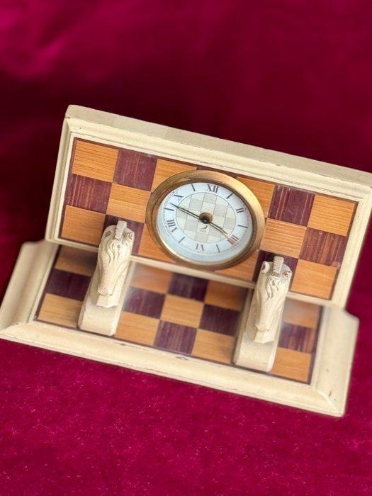 Tafelklok - Réveil de Luxe JAZ “Echic” - Antiek Hout -, Antiek en Kunst, Curiosa en Brocante