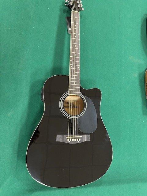 Stagg - SA20dce blk - - Guitare électro-acoustique, Muziek en Instrumenten, Snaarinstrumenten | Gitaren | Akoestisch